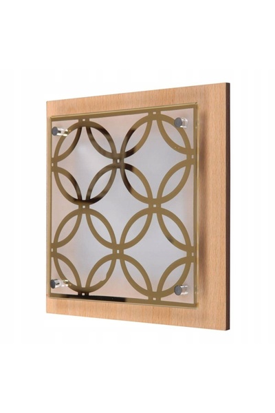NO BRAND Plafonieră de perete/tavan 24x24cm 60W E27 în cercuri Planta 10-39791