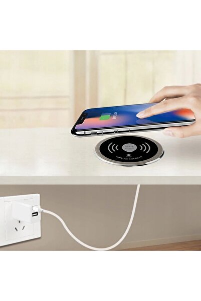 NO BRAND Încărcător wireless prin inducție, încărcare rapidă 15W, USB-A USB-C...