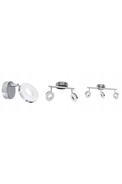NO BRAND Aplică de perete Candellux argintie cu sursă de lumină LED integrată...