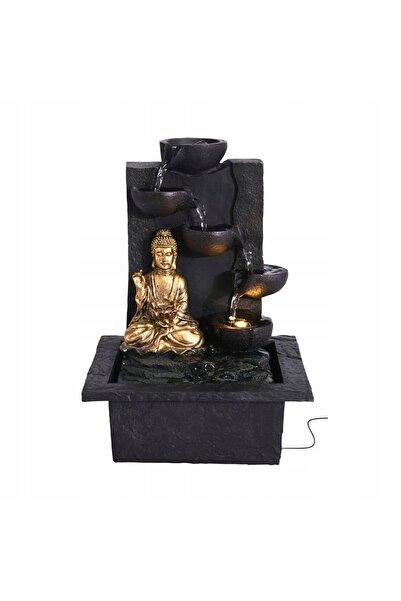 Progarden Fântână de grădină Buddha cu LED și lumină, figurină Buddha 30cm, p...
