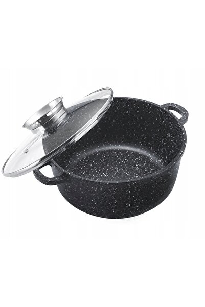 NO BRAND Oală SOLIDĂ de 2 L, din piatră, cu diametrul de 20 cm, cu finisaj de...