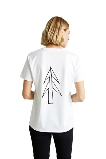 PayBuy Triangle Branches Pine Tree Art Printed Women's T-Shirt