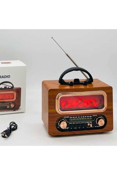 TEKNOTİMER Retro Alev Işıklı AM/FM/SW Radyo, TF Kartlı Vintage Radyo Yeni Alev Işıklı Radyo Bluetooth Hoparlör Taşınabilir Dış Mekan
