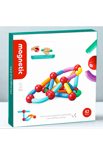 OEM Set bețișoare magnetice pentru construcții creative Magnetic Sticks, 42 p...