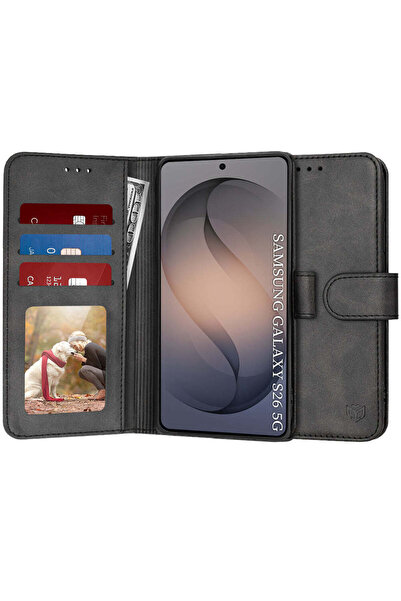 Techsuit Husă pentru Samsung Galaxy S26, tip agendă, negru - negru