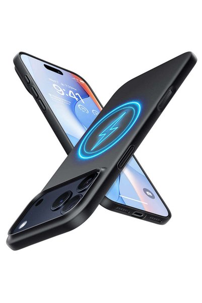 TORRAS Husă pentru iPhone 17 Pro Max, Seria SlimFit MagSafe, negru - negru