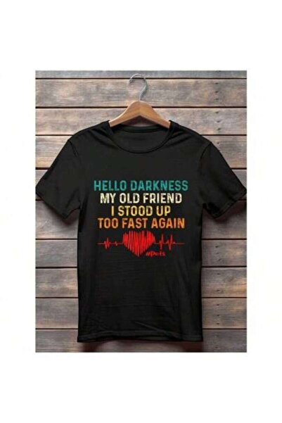 NOURAM All-Season Comfort, Hello Darkness Funny Men's T-Shirt - Soft Crew Nec...