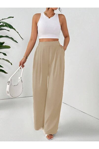 JANTIL MODA Women's Pants Fabric Dabil Luxury Pants Pocket