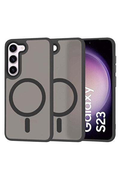Techsuit Θήκη για Samsung Galaxy S23, Σειρά HaloFrost MagSafe, μαύρο - μαύρο