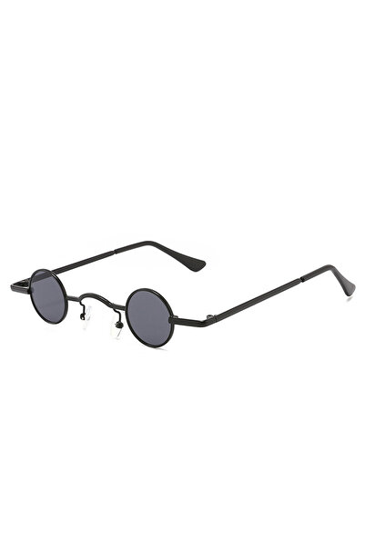 Choice Black Popular Style Retro Mini-sized Round Sunglasses, Suitable For Bo...