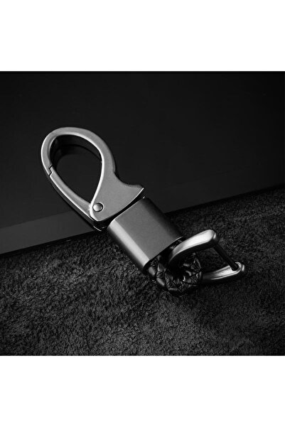 Choice4 Black Creative Braided Rope Metal Keychain Durable Key Ring Pendant f...