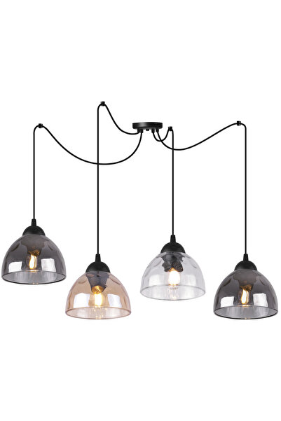 Light Home LAMPĂ SOSPĂTĂ VENICE SPIDER CU 4 ABATERE PLATE MIXTE E27