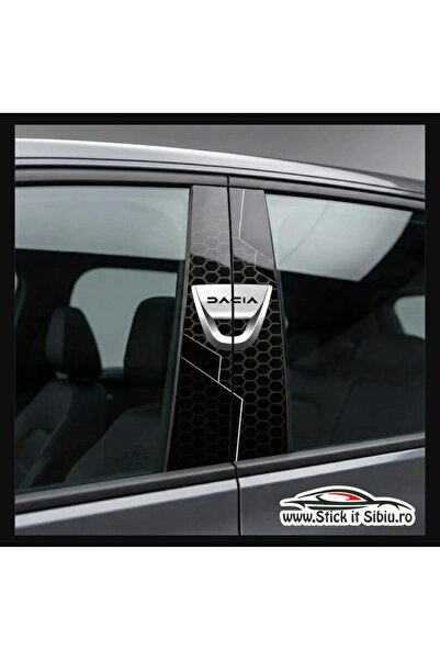 StickITsibiu - Set Stickere Stalpi Usi - Hexa Dacia Signature | Autocolant Pr...