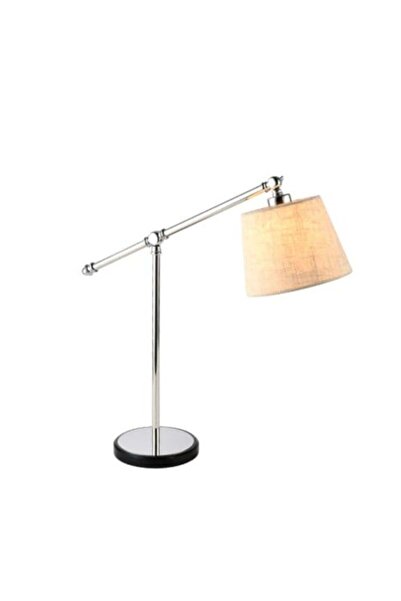 ٍSiera Light Hotel Desk Lamp TJ 006 | Beige Shade x Chrome Frame | Height 57 cm