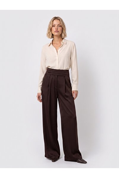 Sateen Cepli Salaş Saten Pantolon