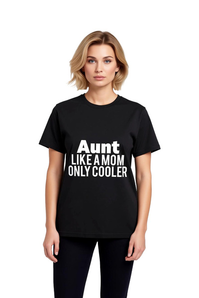 PayBuy Women's T-Shirt Like a Aunt but Cooler, Printed with Text, Family Them...