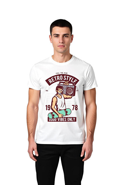 PayBuy Men's Retro Graphic Printed T-Shirt with Positive Message Writing Casu...