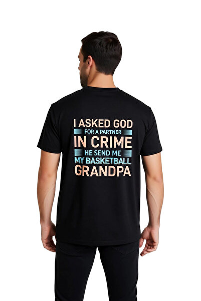 PayBuy Tricou cu imprimeu pentru bărbați Baschetbalist Bunic Partener în crim...