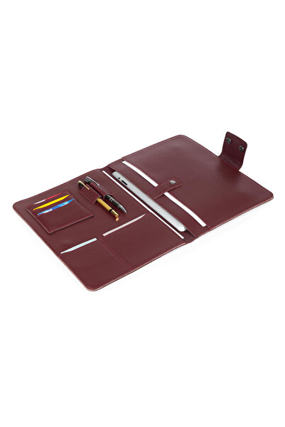 deridense 11 Inch Vegan Leather Organizer Tablet iPad Case