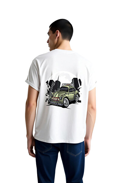 PayBuy Vintage Beetle Car Tooth Smoke Printed Men's T-Shirt