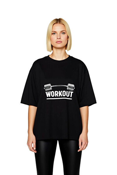 PayBuy Tricou cu mânecă scurtă imprimat cu motiv sportiv supradimensionat pen...