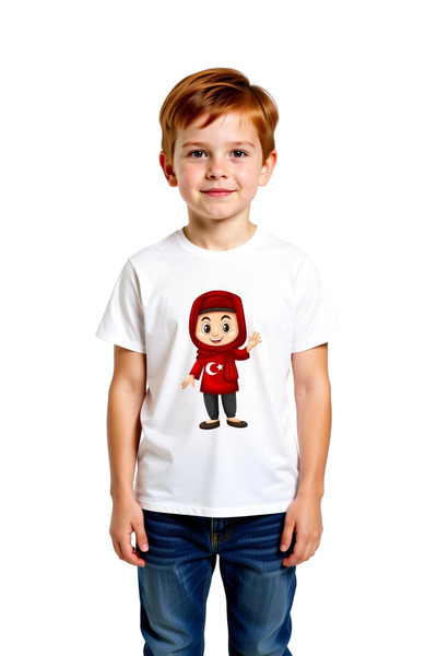 PayBuy Children's Traditional Culture Printed Relaxed Fit Short Sleeve Graphi...