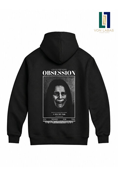 Grafftee Clothing Hanorac din bumbac cu glugă, imprimat cu Obsession, de înal...