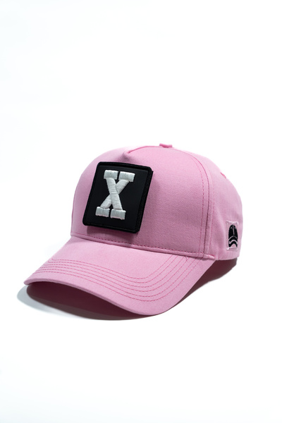 all hats Replaceable Patch Hat with X Letter Patch Detail |   Meshless Flat T...