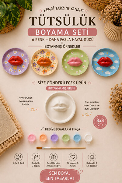 LORİCA Dudak Tütsülük Boyama Seti | Kendin Boya, Kendin Tasarla | DIY Hobi ve...