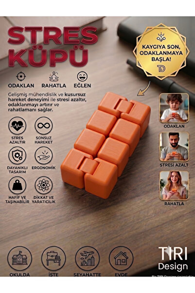 Katlanabilir Stres Küpü - Sonsuz Küp
