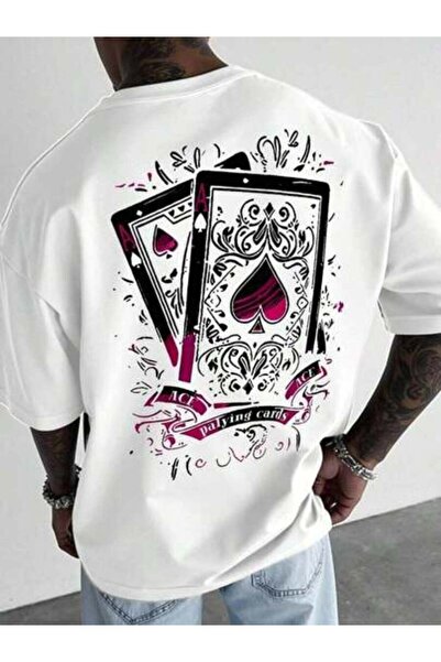 k222 Manfinity LEGND Men's Crew Neck Drop Shoulder Short Sleeve Playing Card ...