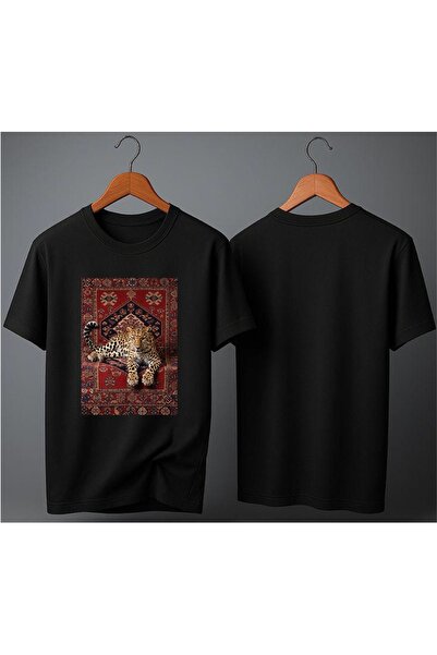 ELFERA Oversize Leopard Print Design Unisex T-Shirt