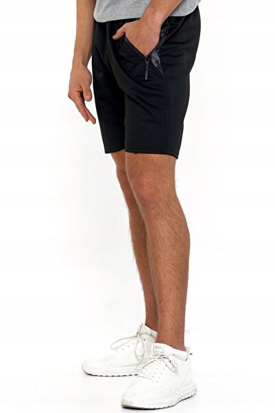 MORAJ Pantaloni Scurți Bărbați, 3XL, Negru, Buzunare Cu Fermoar, Confort