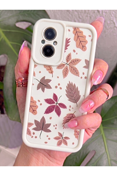 Rivor Realme 12 Lite Uyumlu Kılıf Kamera Korumalı Sonbahar Yaprakları Desenli...