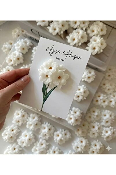 MİLE CONCEPT Kişiye Özel Hediyelik Çiçek Mum – Söz Nişan Nikah Düğün Hediyeli...