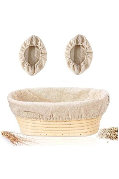 STARSTAR Oval fermentation basket with 3 cloth covers, for home sourdough, be...