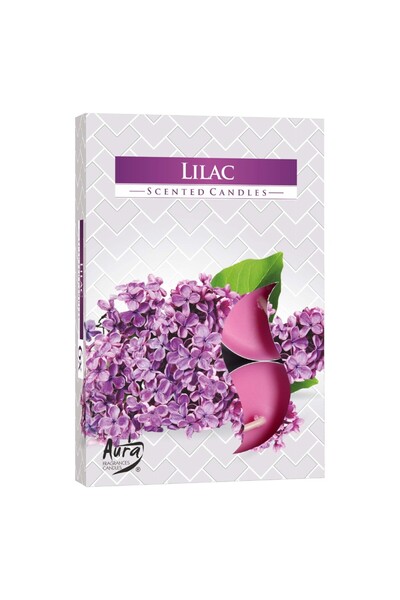 LCA Set 6 x 6 Lumanari Pastila, Liliac 4 Ore