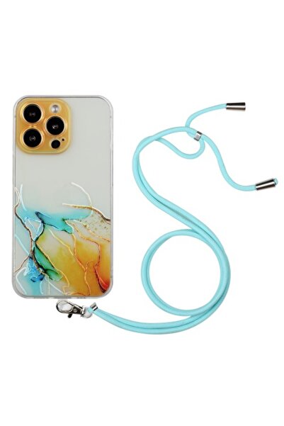 OEM Θήκη σιλικόνης TPU με κορδόνι λαιμού για iPhone 13 Pro 6.1 ιντσών - Κίτρι...