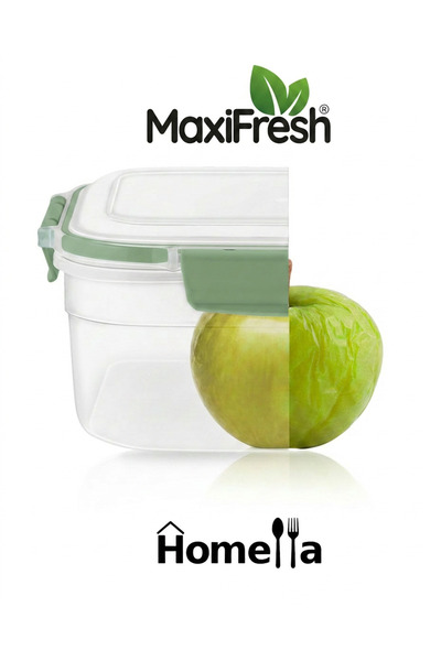 MAXİFRESH Breakfast Storage Container Set of 5 with Locking Seal Leak-Proof 300 ml Mini Food Container Rectangular