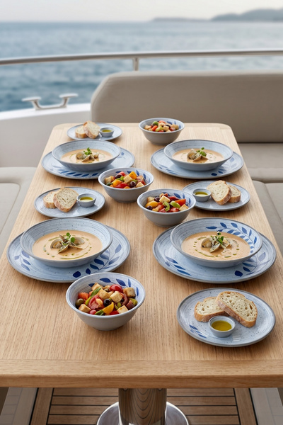Happy Chef Selva Blue 16 Parça Yemek Takımı, Thermoset Melamin