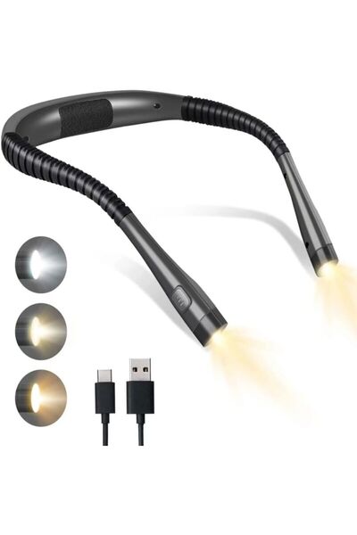 STARSTAR Rechargeable neck reading lamp for bed, 3 colors, 3 brightness level...