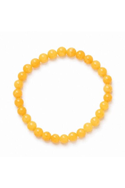 craftmystic Bratara cu Chihlimbar Rotund pe Guta Elastica - Energie Pozitiva ...