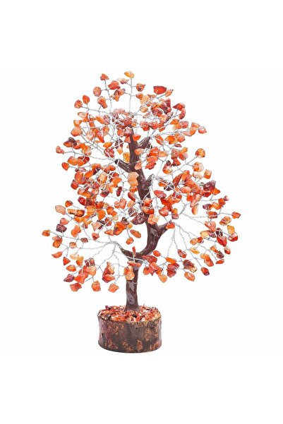 craftmystic Arbore 25 cm cu pietre semipretioase Carneol - Copacel pentru Vin...
