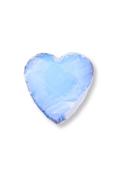 craftmystic Handmade opalite crystal heart - semi-precious stone for jewelry ...