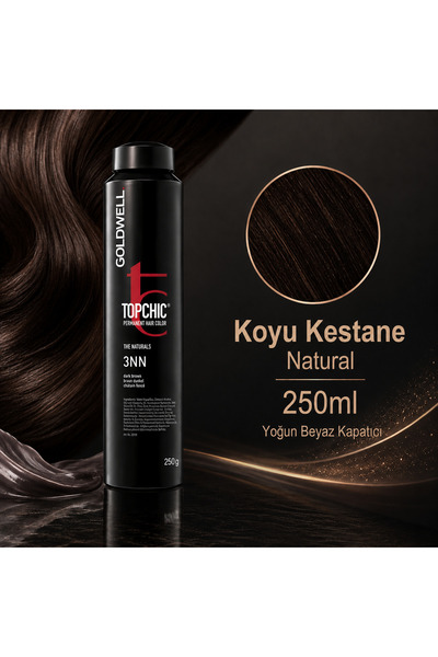 GOLDWELL 3NN Ser ve Yoğun Beyazlar İçin Koyu Kestane-Natural 250ml