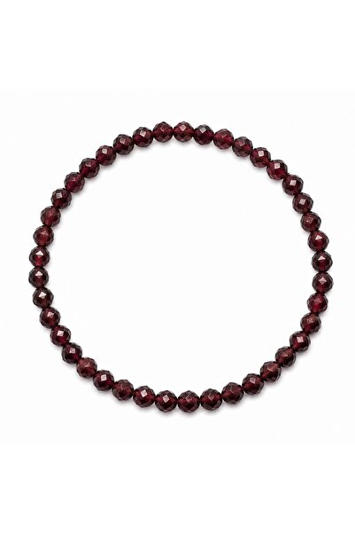 craftmystic Bratara cu Granat Fatetat 4 mm - Curaj, Vitalitate si Incredere