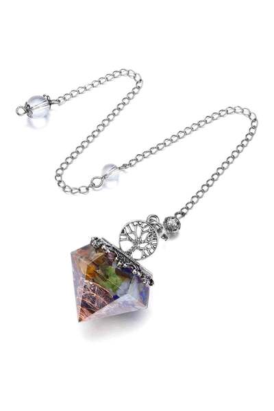 craftmystic Pendul orgonic cu cristale vindecatoare 7 chakra pentru meditatie...