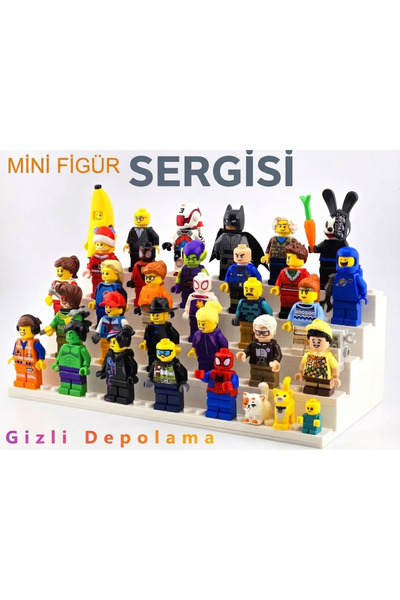 ART3 COLLECTION Mini Figür Standı - Gizli Bölmeli Çok Amaçlı Düzenleyici ve S...