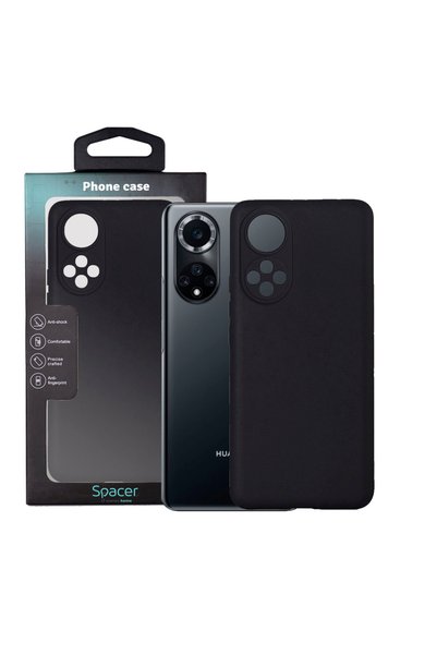 Spacer Θήκη Huawei Nova 9 σιλικόνης μικροϊνών μαύρη