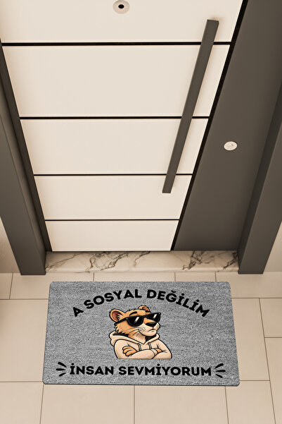 Dormot Deas Home, Digital Printing, Humorous Welcome, I Love Humans Themed, D...